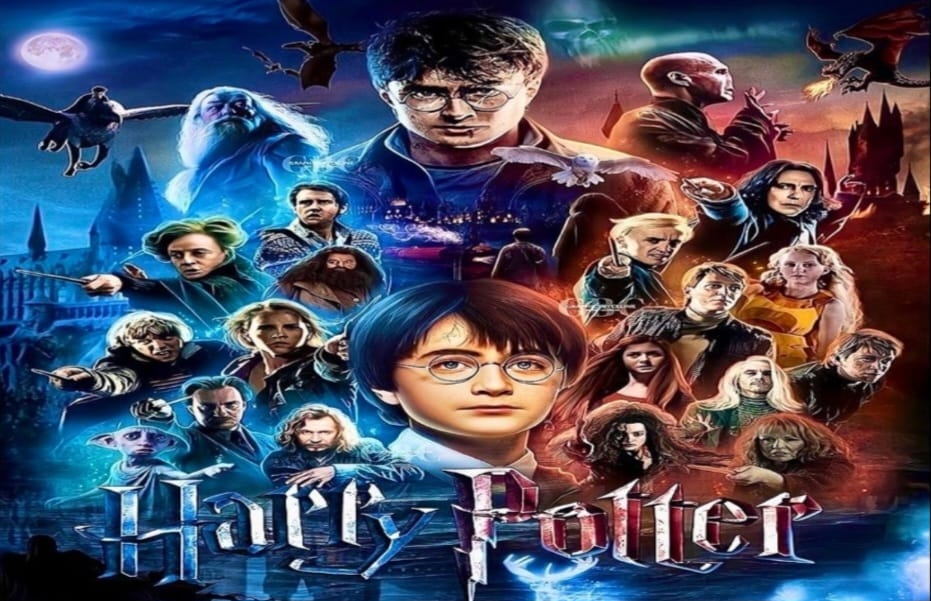 A poster with many characters