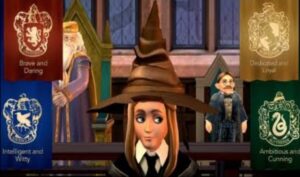 Sorting Hat ceremony scene.