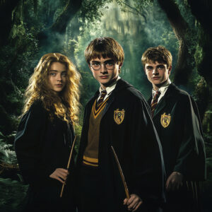 Harry, Hermione, Ron united.