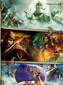 Epic fantasy movie collage.