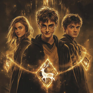 Harry Potter iconic trio.