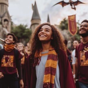 Happy Hogwarts fan gathering