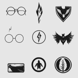 Minimalist fantasy symbol icons