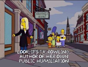 Simpsons featuring J.K. Rowling