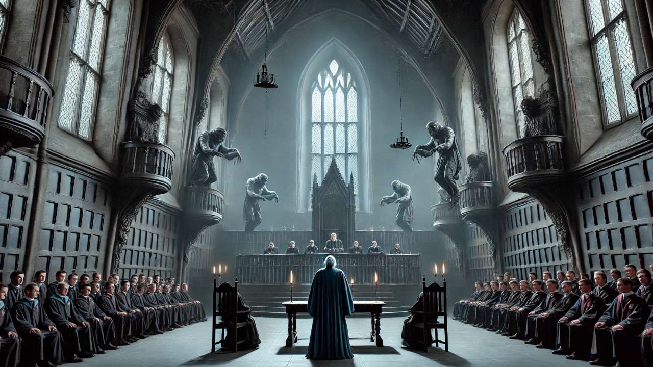 Wizarding trial in grand hall