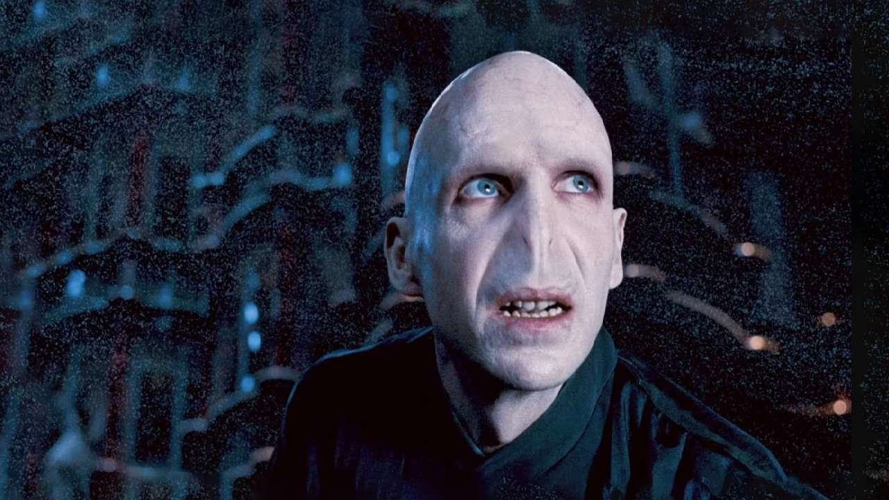 Bald villain with pale skin.