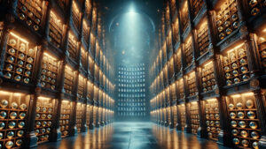Mystical glowing orb storage room.
