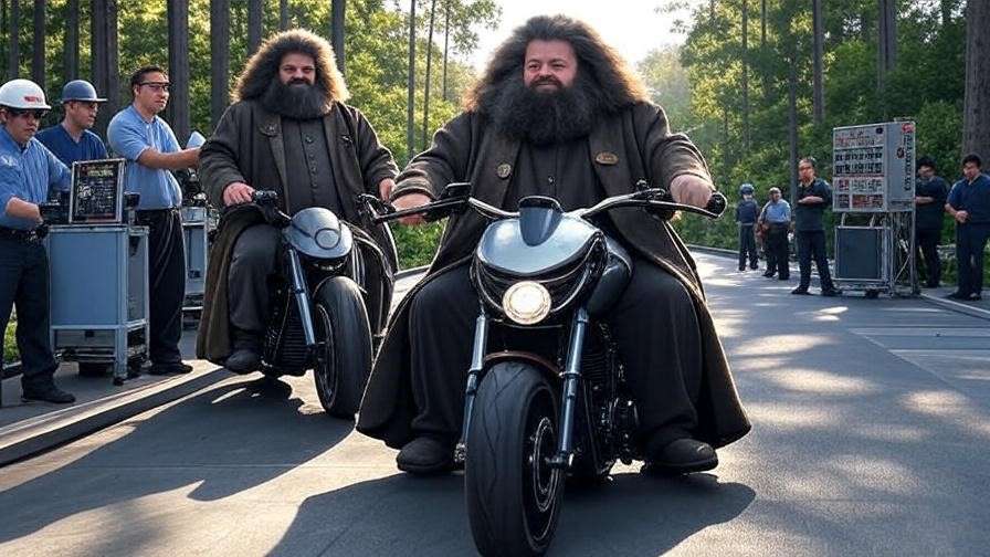 Behind-the-scenes testing of Hagrid’s Motorbike Adventure launch at 50 mph, revealing the development of the Harry Potter coaster. 