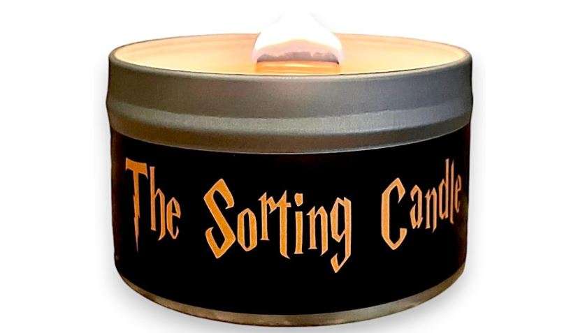 Mystery Color-Changing Candle with Crackling Wood Wick – Reveals Red, Blue, Yellow, or Green | Choose Color or Be ‘Sorted’ | Bookish Gift for Wizards