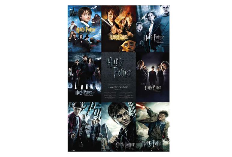 Harry Potter 1-8 - Movie Poster Print (Movie Poster Checklist - 9 Images Montage of all Movies) (Size: 24" x 36") (Unframed)