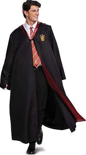 Harry Potter Robe, Deluxe Wizarding World Hogwarts House Themed Robes for Adults, Movie Quality Dress Up Costume Accessory