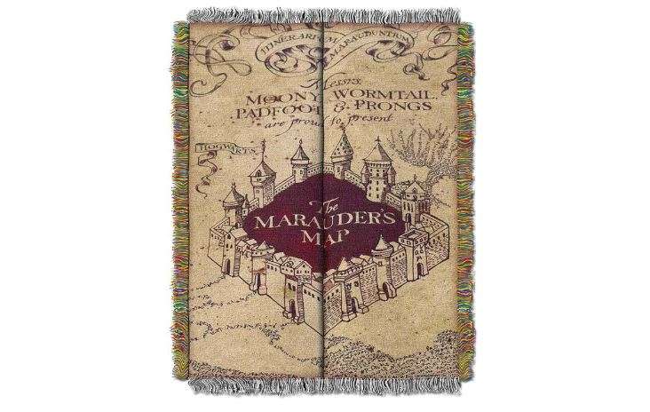 Northwest Woven Tapestry Throw Blanket, 48" x 60", Marauders Map
