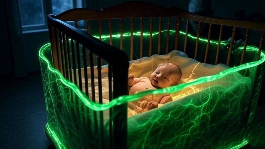 Glowing barrier protecting Harry Potter infant, symbolizing Lily’s sacrificial love. 
