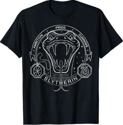Harry Potter Slytherin Line Art Snake Symbol T-Shirt