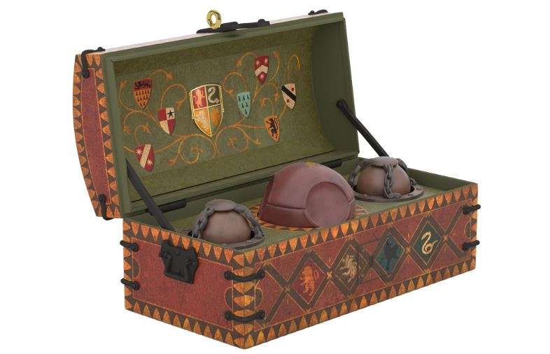 Hallmark Keepsake Plastic Christmas Ornament 2022, Harry Potter Quidditch Set with Motion