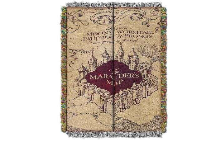 Northwest Woven Tapestry Throw Blanket, 48" x 60", Marauders Map