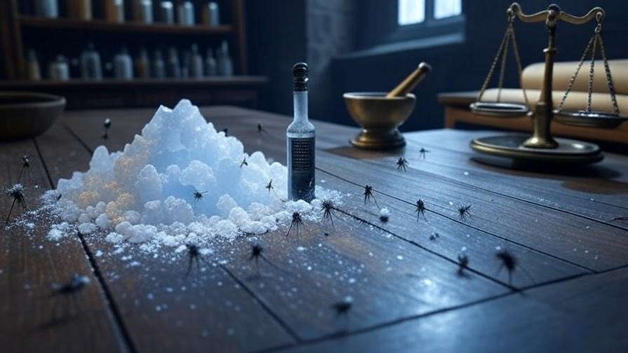 A rustic table in a Hogwarts Potions classroom displays glowing powdered moonstone, boomslang skin extract, and lacewing flies for brewing **liquid spells** in a mystical setting. 