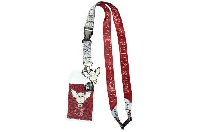 Harry Potter Hedwig ID Lanyard Badge Holder with 1.5" Charm Pendant