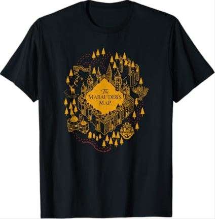 Harry Potter The Marauder's Map Hogwarts Logo T-Shirt