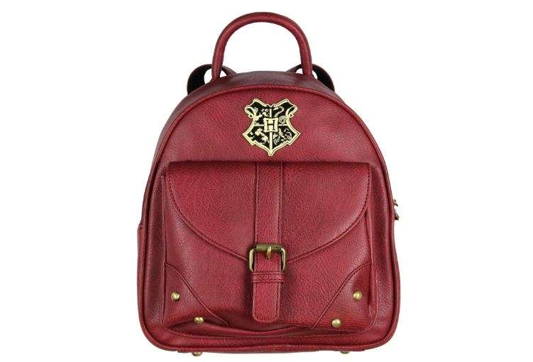 Bioworld Harry Potter Hogwarts Crest Faux Leather Mini Backpack