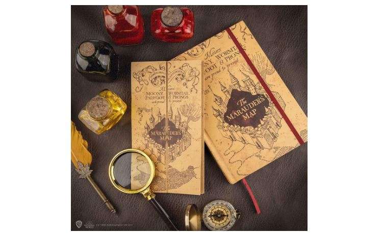 Cinereplicas Harry Potter - Notebook with foldable Marauder's map - Official License