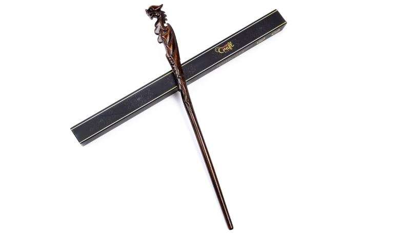 Handicraftviet Hand Carved Dragon Magic Wand, Wooden Wands for Collectible Cosplay, Wizard Wands 15' Magical Gift for Children and Adults on Birthday