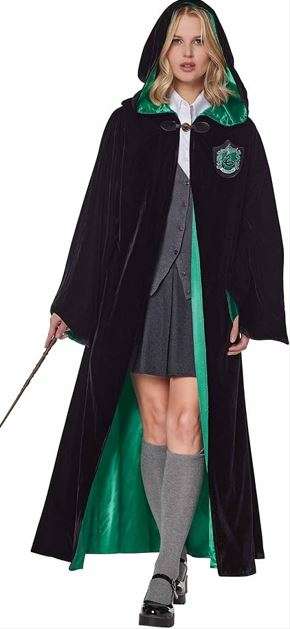 Spirit Halloween Harry Potter Adult Slytherin Robe Deluxe | Officially licensed | Harry Potter Costume | Wizard Outfit