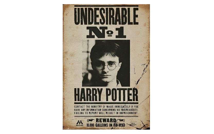 Harry Potter - Movie Poster/Print (Undesirable No. 1 - Harry Potter - Wanted/Mugshot) (Size: 24" x 36") (Unframed Poster & Poster Strips)