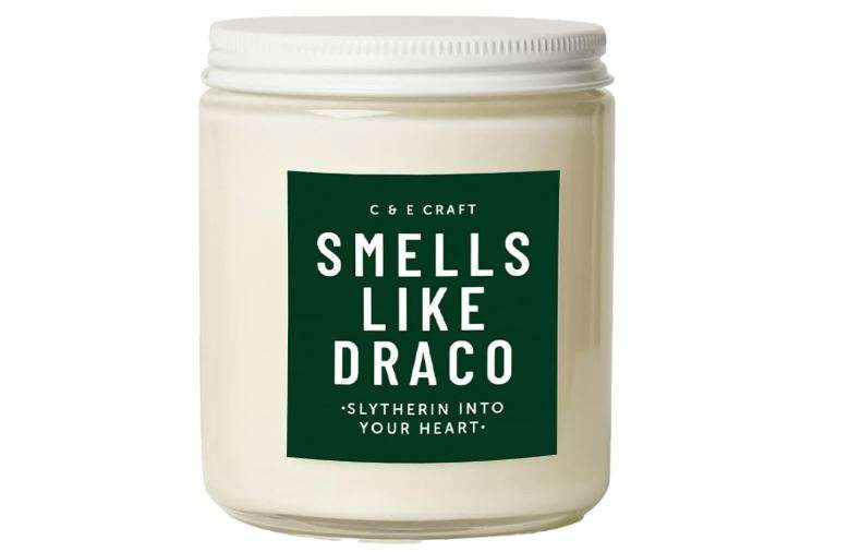 C&E Craft Smells Like Draco Soy Wax Candle - Mahogany Apple Scented - Wizarding World Gift - Gift for Her - Christmas Gift, 8 oz