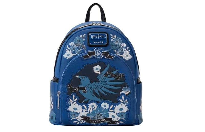 Loungefly Harry Potter Ravenclaw House Floral Tattoo Mini Backpack