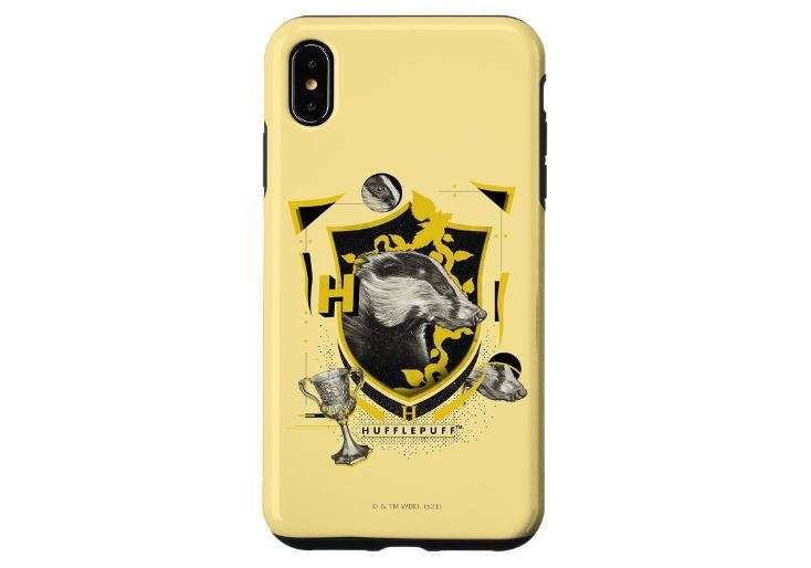 iPhone XS Max Harry Potter Hufflepuff Shield Realistic Badger Case