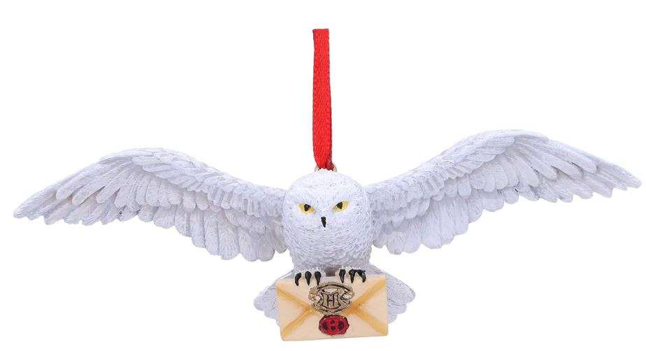 Nemesis Now Harry Potter Hedwig Hanging Ornament, Polyethylene Terephthalate, White, 13cm