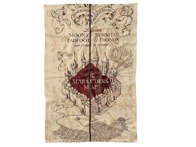 Harry Potter Marauder's Map Officially Licensed Fleece Blanket 36" x 58"