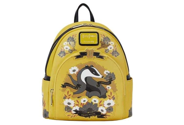 Loungefly Harry Potter Hufflepuff House Floral Tattoo Mini Backpack
