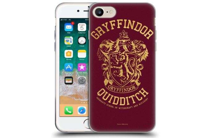 Head Case Designs Officially Licensed Harry Potter Gryffindor Quidditch Deathly Hallows X Soft Gel Case Compatible with Apple iPhone 7/8 / SE 2020 & 2022