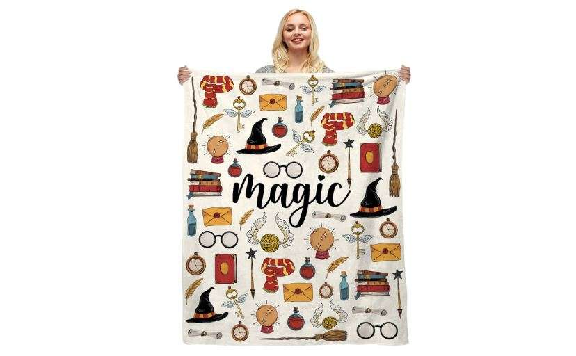 SIOQCKIS Wizard Magic Blanket for Kids Toddler, Wizard Gifts for Men Girls Boys, Magical Witch Blanket, Witchy Throw Blankets, Magical Movie Wizardry