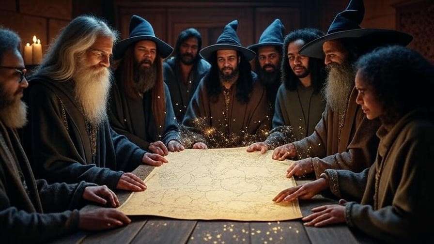 Wizards forming the Order of the Phoenix in a secret meeting during the First Wizarding War. 
