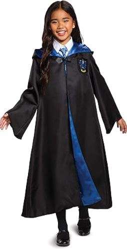Harry Potter Robe, Official Hogwarts Wizarding World Costume Robes, Deluxe Kids Size Dress Up Accessory