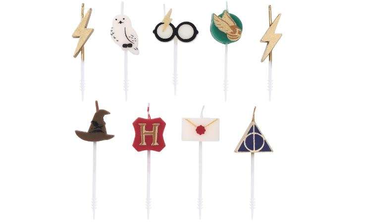  Papyrus Birthday Candles, Harry Potter Cake Topper (9-Count)