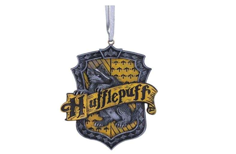 Nemesis Now Harry Potter Hufflepuff Crest Hanging Ornament, Yellow, 8cm