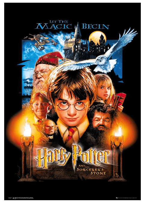Harry Potter and the Sorcerer's Stone - Movie Poster/Print (US Regular Style) (Size: 24" x 36")