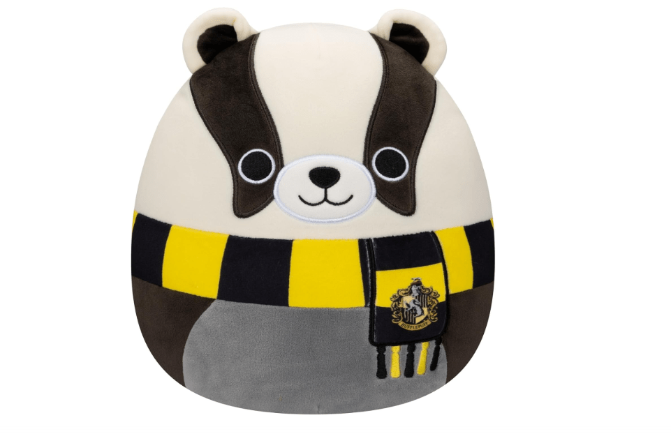 Squishmallows Original Harry Potter 10-Inch Hufflepuff Badger Plush - Medium-Sized Ultrasoft Official Jazwares Plush