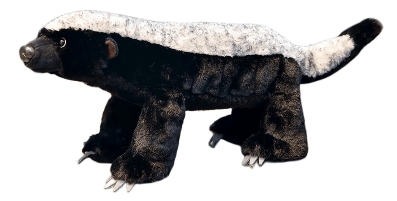 FRANKIEZHOU Honey Badger Stuffed Animal-Black 19.69",Realistic Badger Plush Toy, Honey Badger Stuffed Toy, Girl Toys,Gifts for Kids,Home Decor,Hugging Toy