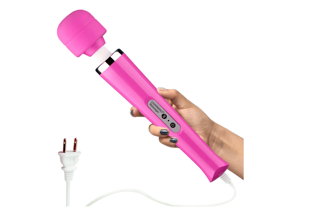 CHARMING 10 Speeds Wired Powerful Handheld Back Massager with Strong Vibration Wand, Personal Therapy Massager for Sports Recovery, Muscle Aches, Body Pain-