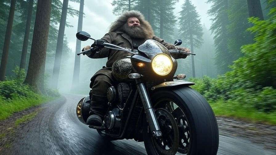 Close-up of Hagrid’s Motorbike Adventure backward launch at 44 mph, highlighting the thrilling reverse speed in the Harry Potter ride. 