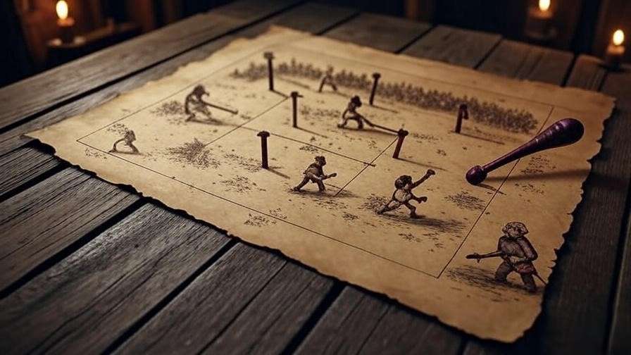 Ancient illustration of Quidditch Beaters with clubs on a medieval pitch from Harry Potter lore. 
