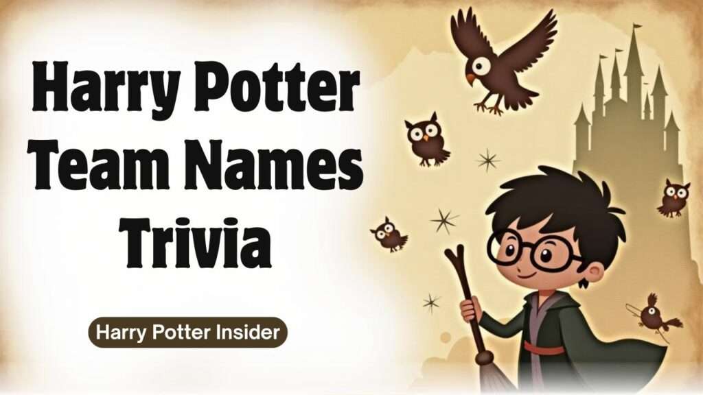 harry potter team names trivia