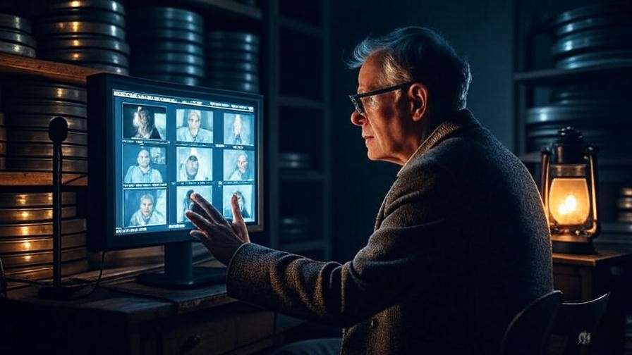 Director reviewing deleted scene footage in a magical editing room