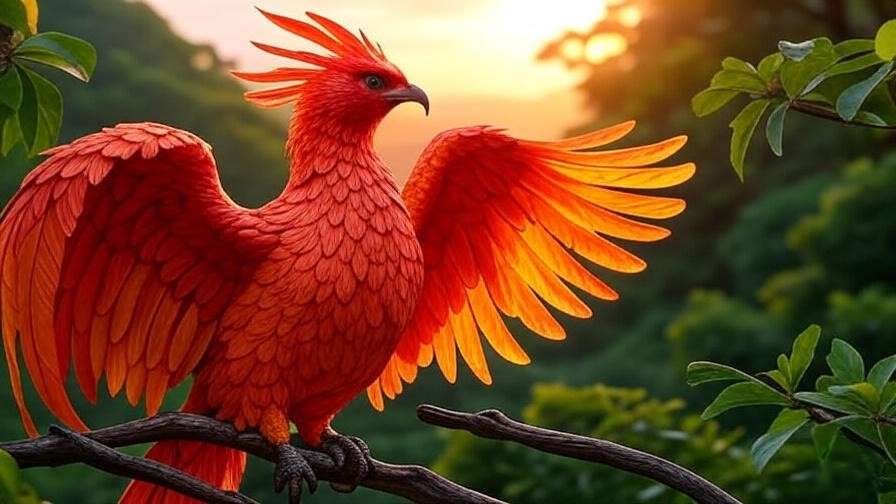 A phoenix, with its wings spread, symbolizing the connection between Harry Potter’s adored beasts and real-world conservation.