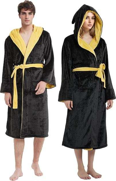Unisex Cosplay Bathrobe Magical Robe Flannel Cozy Night Robe Hooded Nightgown Homewear Sleepwear One Size Fit All